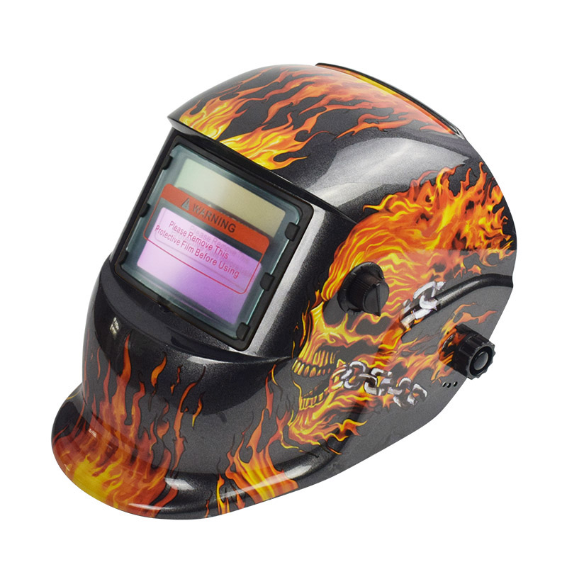 Inwelt color applique welding helmet
