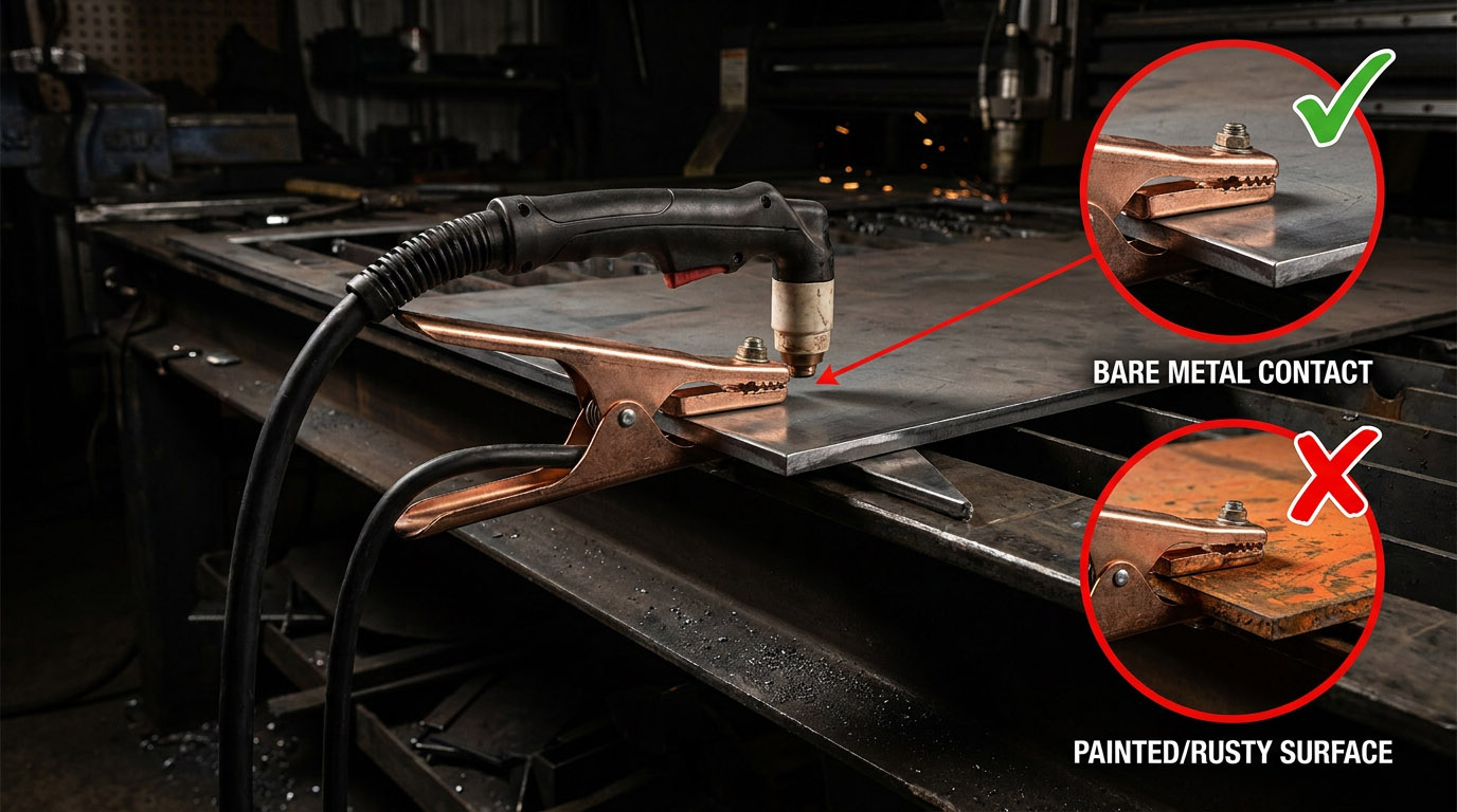 plasma cutter work clamp grounding.jpg